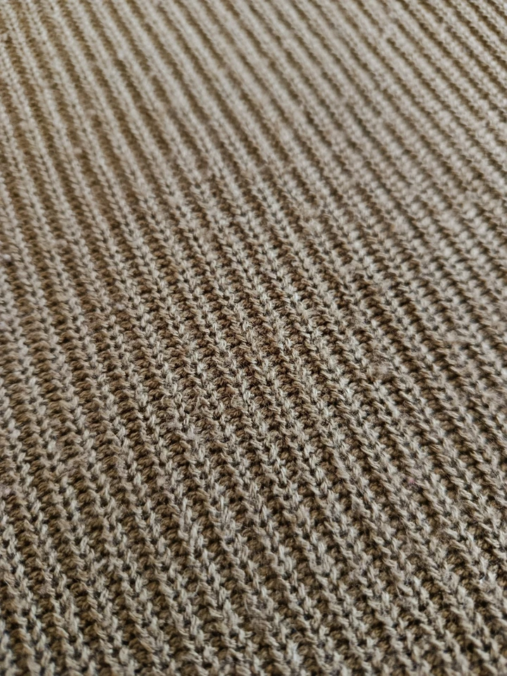 Valentino 1980s Vintage Ribbed Cotton Olive Green Crewneck Sweater Boxyfit Sz M - Imagen 3 de 4