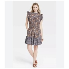 Universal Thread Floral Sleeveless Ruffle Dress Size XXL