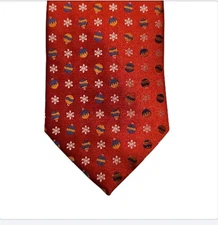 Men’s Christmas Tie Snowflakes Holiday Necktie Festive Winter Design