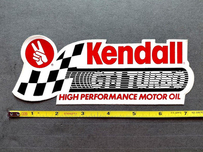 ''Kendall GT-1 TURBO'' Vintage Drag Racing Sticker * NHRA U.S. NATIONALS INDY