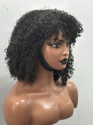 Pixie Locken Echthaar Fransen 14 Zoll schwarze Farbe Lieferung am nächsten Tag möglich.