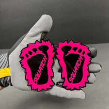 Sasquatch Badges Emblem PINK BIGFOOT,(2) BADGES, Fender Angry Agressive Racing