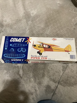#ad Comet Piper Cub Flying Balsa Wood Scale Model Kit 26 19 32quot; $50.00