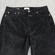 Closed Lizzy Femmes Velours Pantalon Taille 29 Noir Slim Étroit Taille Haute