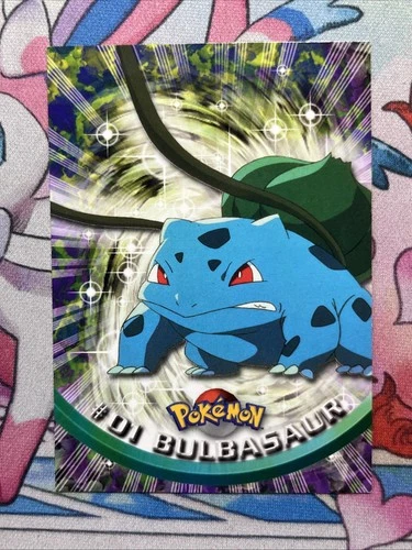VLP BLUE Label Topps Pokemon Bulbasaur #01 Series 1 Tv Animation Edition