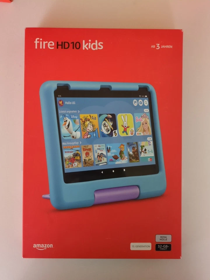 AMAZON Fire HD 10 Kids (2023), Tablet, 32 GB, 10 Zoll, Rosa🔥