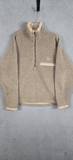 Lowe Alpine Jacket Mens Medium Fleece Pullover Polartec 1/4 Zip Made USA Brown