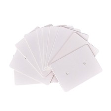 100Pcs Blank Earrings Ear Studs Tag Display Card Hanging Jewelry White P1U9
