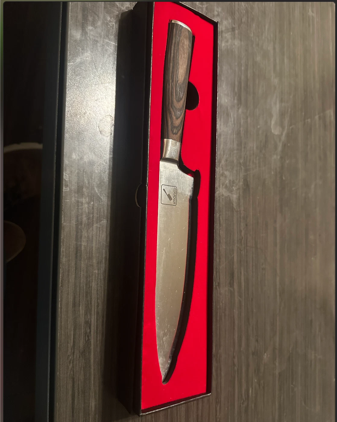 Imarku 8 Inch Japanese Chef Knife Gyuto Carbon Steel Hand Forged for Kitchen
Opens in a new window o