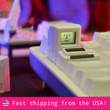 Apple Mac Keycap Retro 2-in-1 RGB Backlit Tan Off-White for Mechanical Keyboard