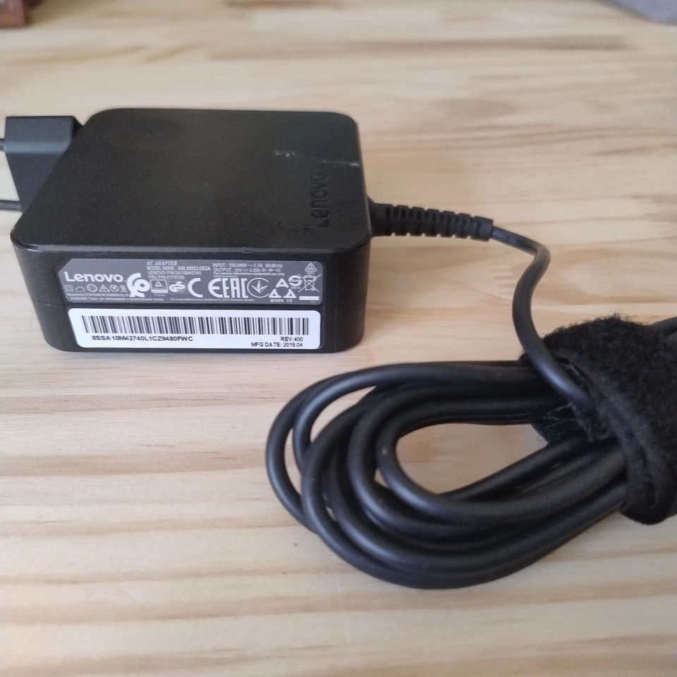 CHARGEUR LENOVO ADLX65CLG2A 20V 3.25A 65W excellent état - Photo 1/3