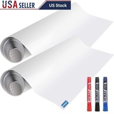 Dry Erase Wall Paper 2 Rolls Peel Stick Whiteboard Sticky Paper Office Classroom