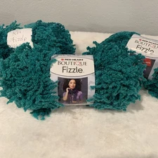 3 Skeins Red Heart Boutique Fizzle Agave Yarn Lot 390 Acrylic Wool Polyester