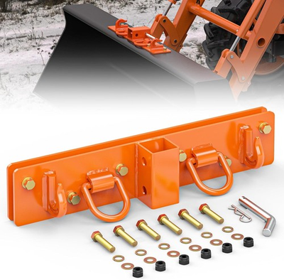 #ad #ad Tractor Bucket Grab Hook Bolt On Compact Tractor 2quot; Receiver w Back Steel Plate $45.99