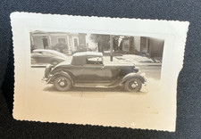 Vintage Snapshot Photo 1933 Plymouth Pd Convertible Coupe Auto Car