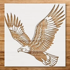 Majestic Eagle Flying Wildlife Decor Stencil for Nature - Inspired Art - Stenci…