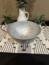 Seven Star Aluminum Footed Colander Basket Strainer Handles 9" Vintage