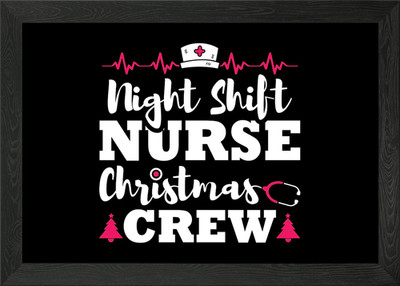 Nachtschicht Krankenschwester gerahmtes Wandbild Poster Leinwanddruck Bild