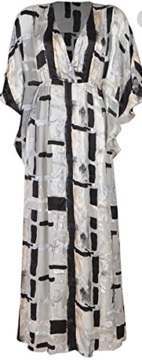 $560 Alice + Olivia M Silk Maxi Dress Egypt Butterfly Womens Size Medium 8  10