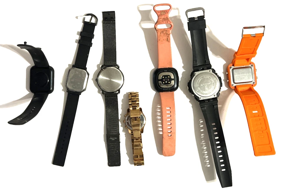 Watch Lot of 8 Mixed Styles Digital Analog Smartwatch Parts or Repair Untested - Image 2 of 4