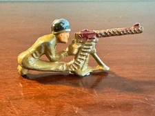 Vintage Manoil Dimestore M173 Machine Gunner Sitting THIN - late '45 - Good 