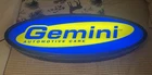 Vintage Gemini Automotive Care Goodyear Light Up Hanging Double Sided Sign