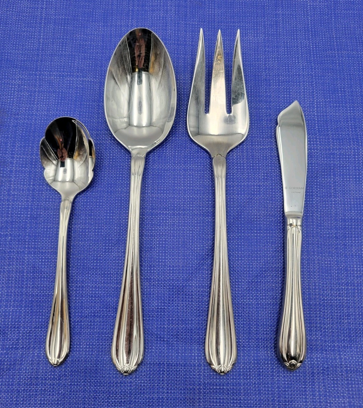 GORHAM MELON BUD Flatware 18/10 Stainless SERVING Set 4 piece | eBay