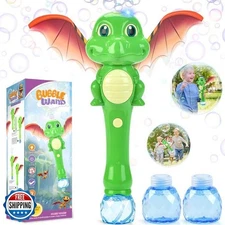 Chridark Dinosaur Bubble Wand Toys for Kids Age 3 4 5 6 7 8 Years Old: Bubble