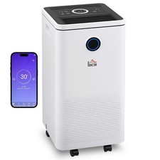Image of HOMCOM 10L/Day 2.5L WiFi Smart Dehumidifier, Portable Quiet Air Dehumidifier