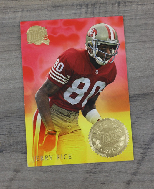 Jerry Rice San Francisco 49ers Ultra Football Card Cold Foil HOF WR