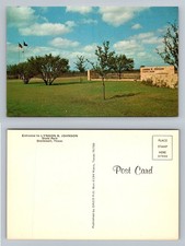 Stonewall, TX-Texas, Lyndon B Johnson State Park Entrance Sign Vintage Postcard
