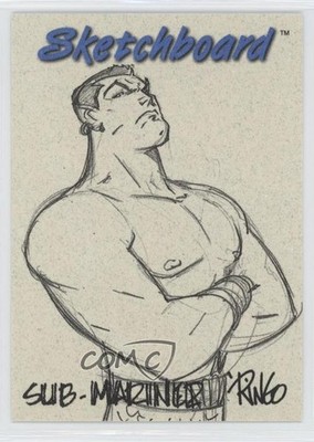 1998 SkyBox Marvel Creators Collection Grey Sub-Mariner #22 Sketch 0kb5