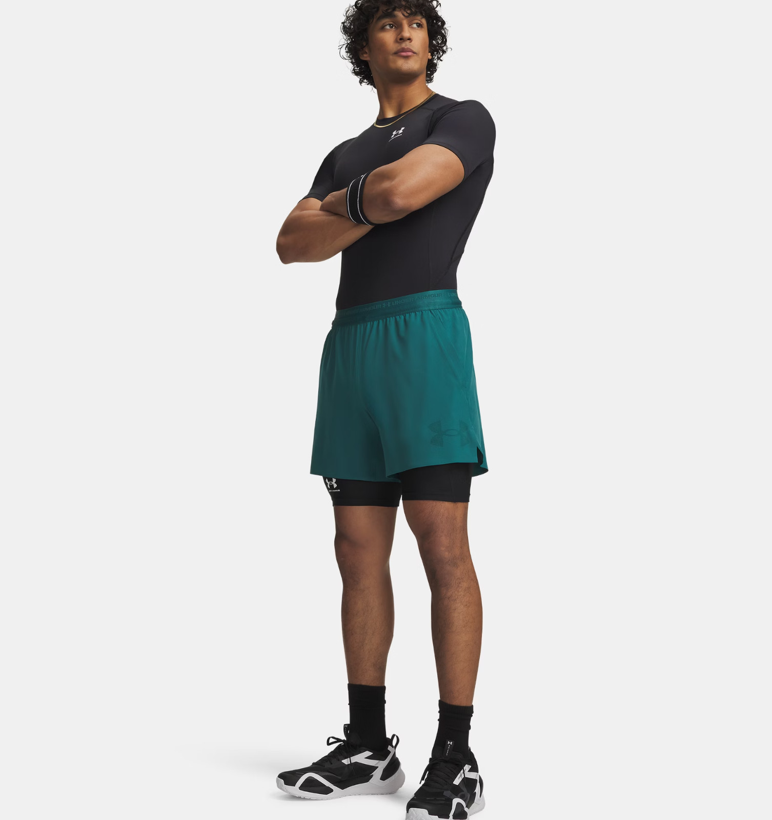 Under Armour HeatGear 6" Compression Shorts Men's 2XL Black 1361596-001 NWT thumbnail 3