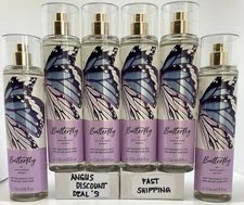 Bath & Body Works BUTTERFLY Fine Fragrance Mist  8Oz “6 Pack “BOTTLES “ NEW