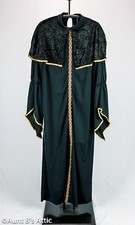 Gothic Robe Youth Size "Minister Of Darkness" Halloween Blk. Robe W/ Capelet OS