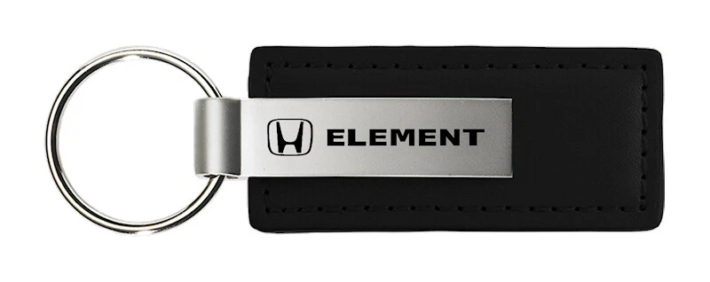 Genuine Honda Accord Black Leather Keychain By Au-Tomotive Gold-636086