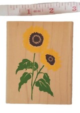 Posh Impressions Sunflower Wood Mounted rubber stamp by Rubber Stampede Floral