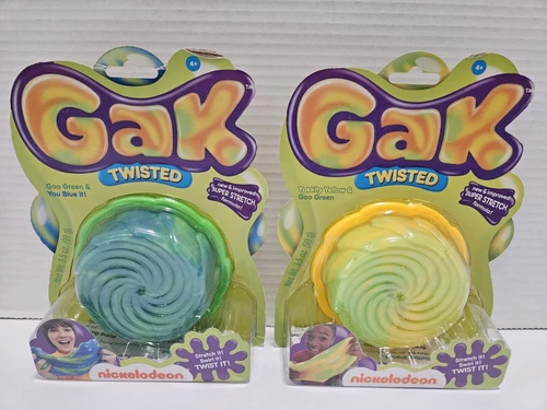 Nickelodeon Gak Twisted Set Of 2, Never Opened, Original Packaging