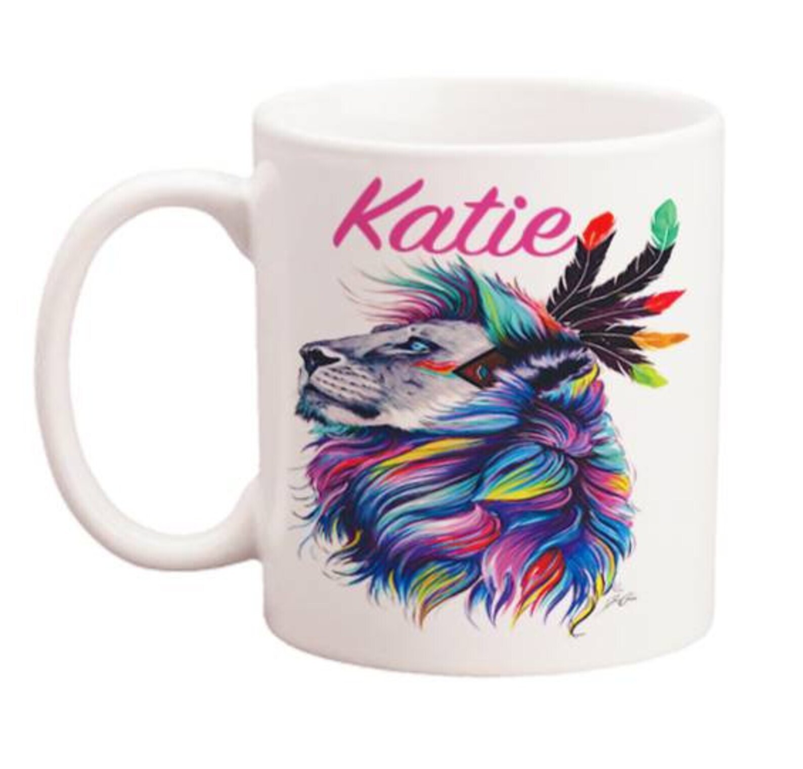Personalised Lion Mug Animal Mug Personalised Gift Personalised With Any Name