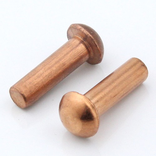 Solid Red Copper Round Head Rivets Pan Head Rivet M2 M2.5 M3 M4 M5 M6 M8 - Picture 7 of 9
