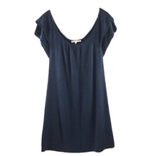 Tori Richard Blue Size XXS Midi Knit Shift Dress Silk Shift Cotton Blend Midi 