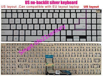 New US Silver No-backlit Keyboard for Asus M3500 M7600 M6500R K6500 K3500 X3500