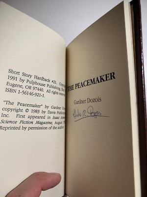 #ad #ad #Signed Gardner Dozois The Peacemaker Short Story Hardback ltd leather bound $37.97