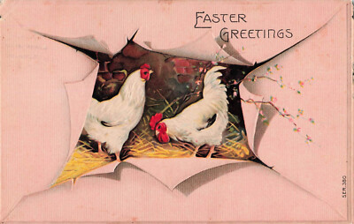 Easter Greetings SER 380  1910 Printed in Germany  Postcard