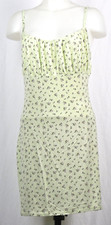 NEW NWT PrettyLittleThing Mint Ditsy Floral Ruched Strappy Bodycon Dress 10P