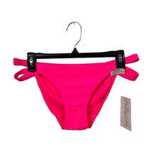 TiniBikini Swim Bottom Women's Size L Neon Pink Low Rise Beachwear Separates