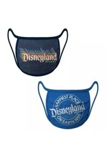 Disney Cloth Face Mask 2 Pack Disneyland 1955 Classic Set Adult Size M