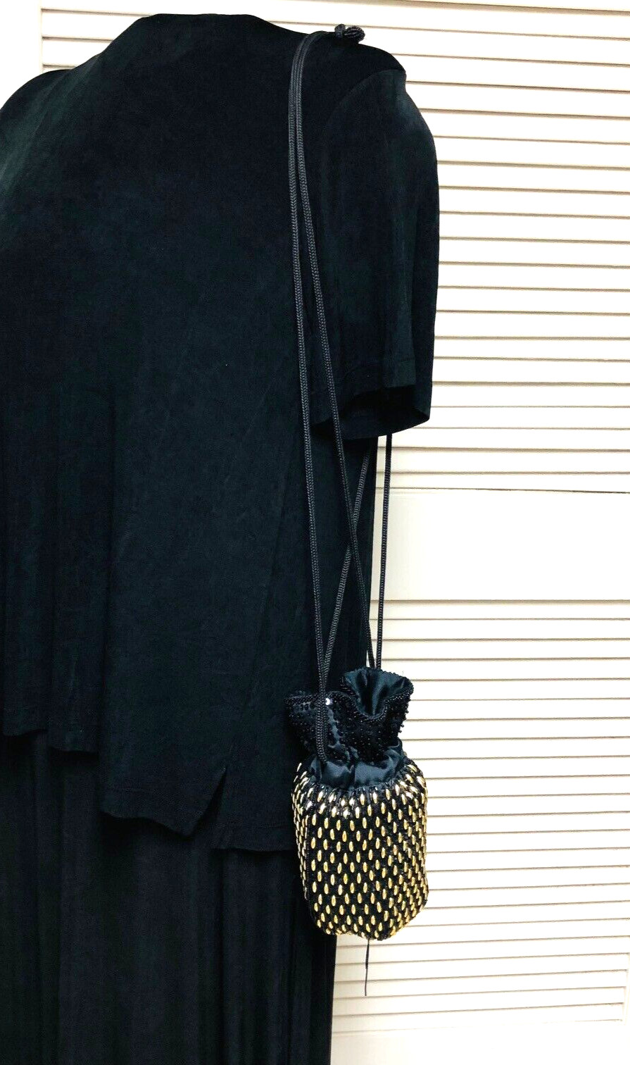 INGE CHRISTOPHER Beaded Drawstring Pouch Purse Ba… - image 4