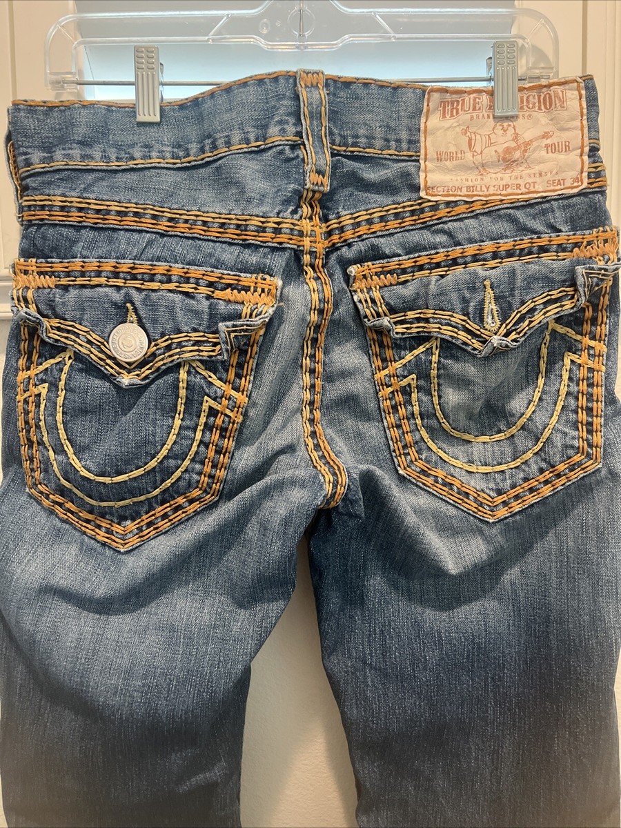 TRUE RELIGION BILLY QT デニム　28インチ Men's Authentic True Religion Billy Super QT Jeans 31x31
