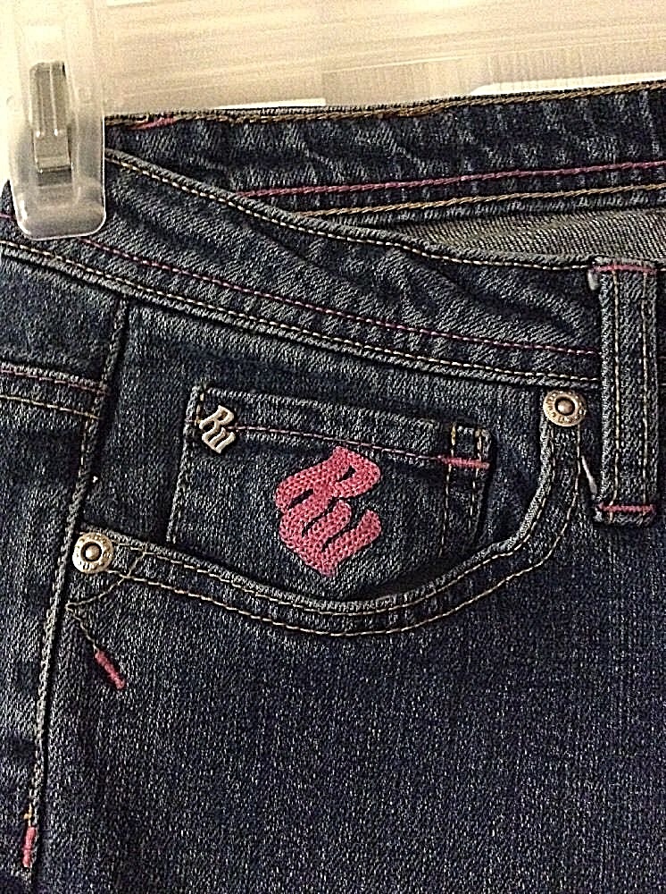 Rocawear Roca Wear Vintage Premimum Jeans Pink Logo Women's